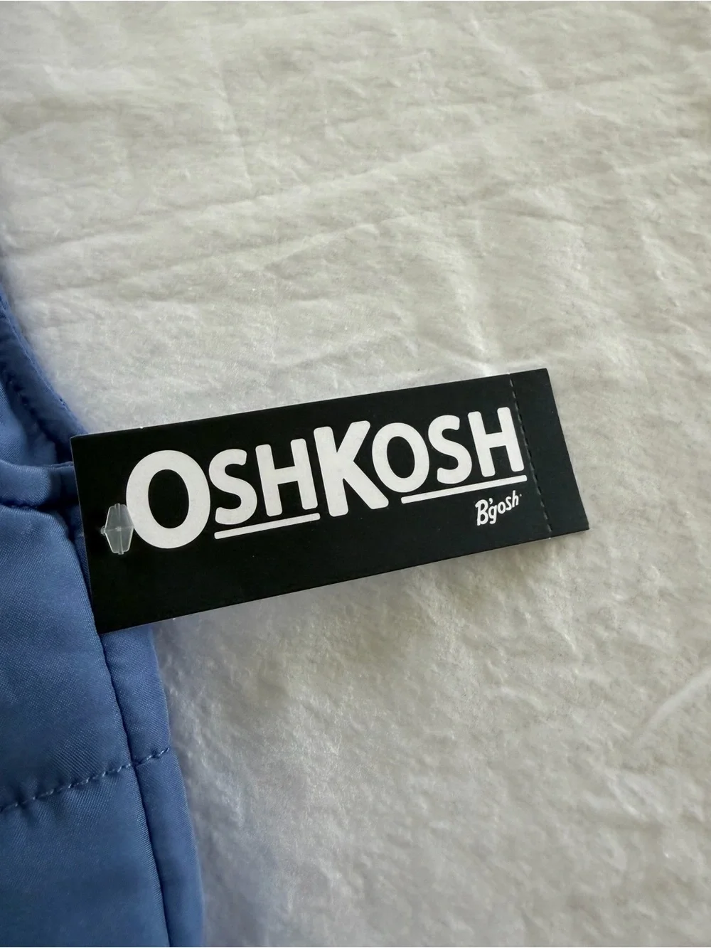 NWT OshKosh B'gosh Boys Size 7 Blue Two-Tone Colorblock Puffer Vest Jacket $38
